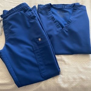 Figs Casma Top and Yola Skinny pants- Royal Blue